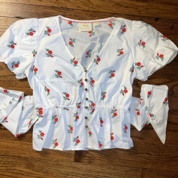 Maeve by Anthropologie Bubble-Sleeve Blouse - Picture 3 of 12